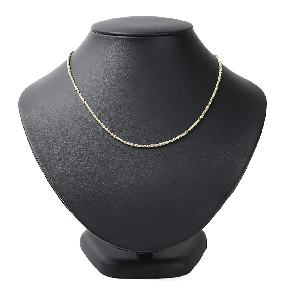 ヒー　ロープチェーン シルバー925 ロープチェーン ネックレス 45cm 22K gp gold